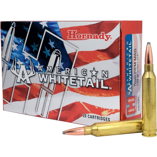 Hornady American Whitetail 7mm REM MAG 139 Gr. Interlock