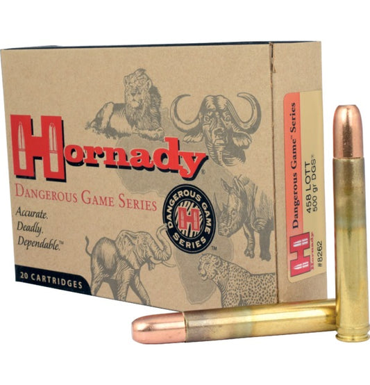 Hornady Dangerous Game Series 458 LOTT 500 Gr. FGS