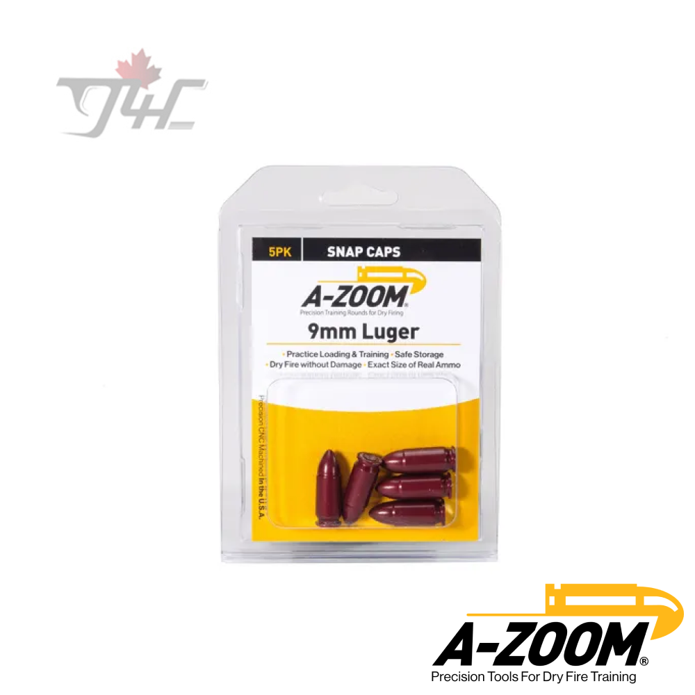 A-ZOOM 9MM LUGER SNAP CAPS 5/PKG