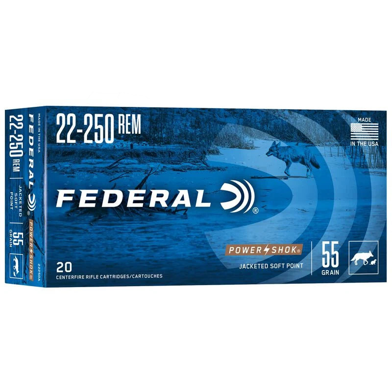 22-250 REM 55GR POWER-SHOK SP