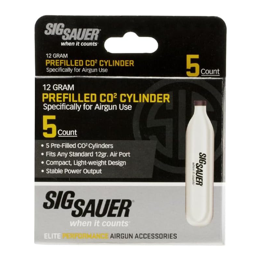 Sig Sauer 12 Gram Prefilled Replacement CO2 Cylinders for Air Pistols & Air Rifles