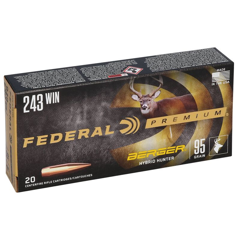 243 WIN 95GR BERGER HYBRID HUNTER AMMO