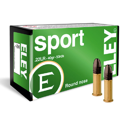 Eley Sport, .22 LR, Lead Round Nose, 40 gr. (50 rnds)