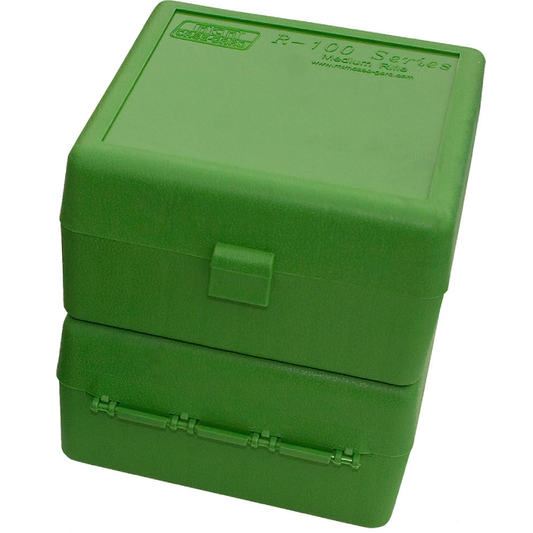 FLIPTOP 100RD SMALL RIFLE AMMO CASE CLR GREEN/BLACK