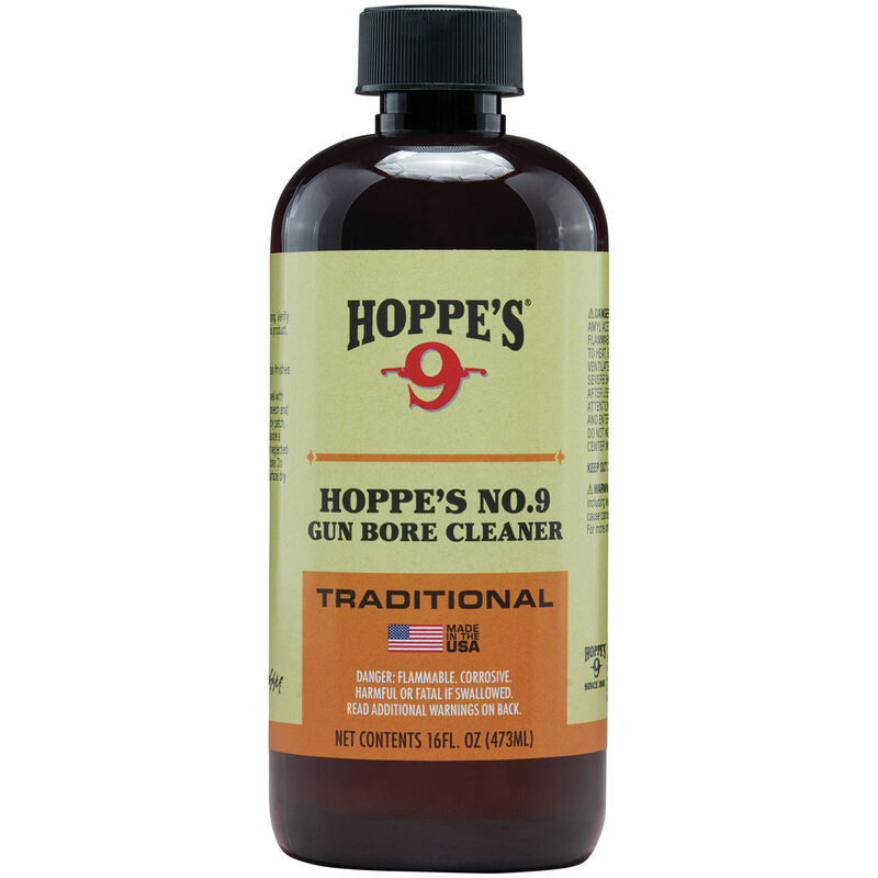 Hoppe’s No. 9 Gun Bore Cleaner, Nitro Powder Solvent 16oz