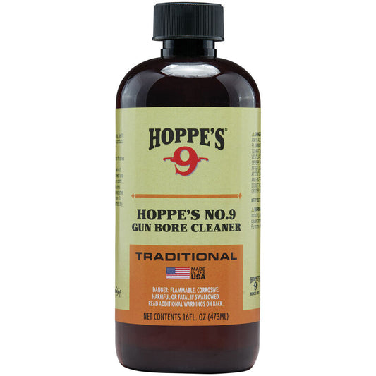 Hoppe’s No. 9 Gun Bore Cleaner, Nitro Powder Solvent 16oz