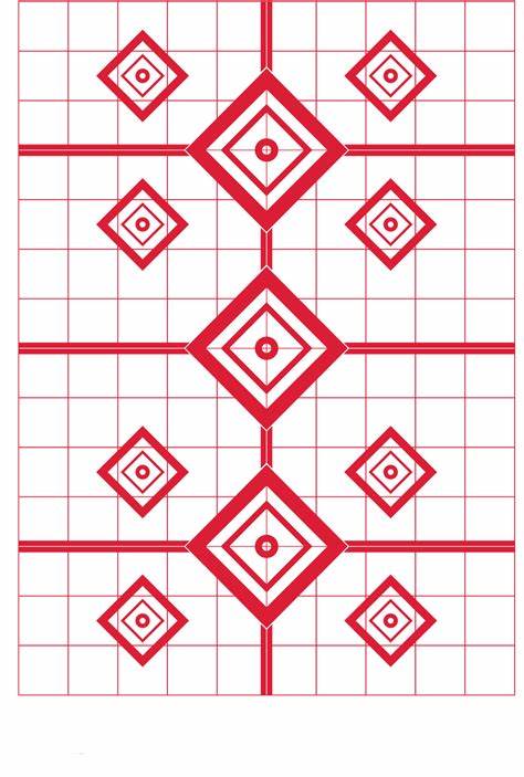 23" X 35" 200 Yard Rifle Sight in Target - 5 Qty. Pack (Red)