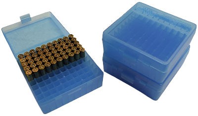 MTM - Flip Top Pistol Ammunition case 100rd .44Mag - Blue