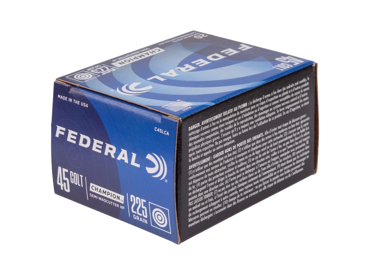 Federal 45 Colt, 225Gr, Lead SWHP