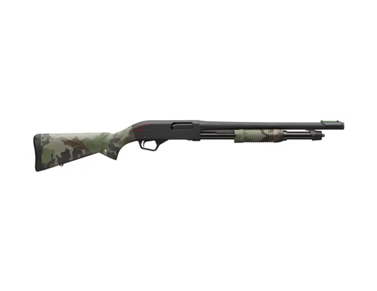 Winchester SXP Defender 12GA 3", 18" Barrel Woodland Hybrid Camo