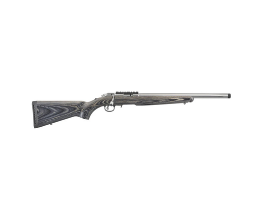 Ruger American, Stainless, Black Laminate Stock. Bolt Action, .22 LR, 18" Barrel