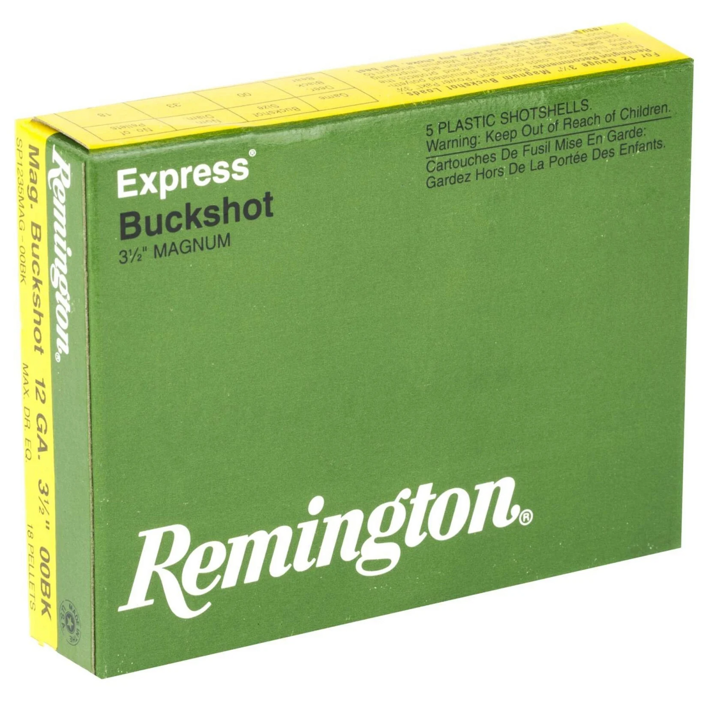 Remington Mag. Buckshot 12 GA. 3 1/2" 00BK