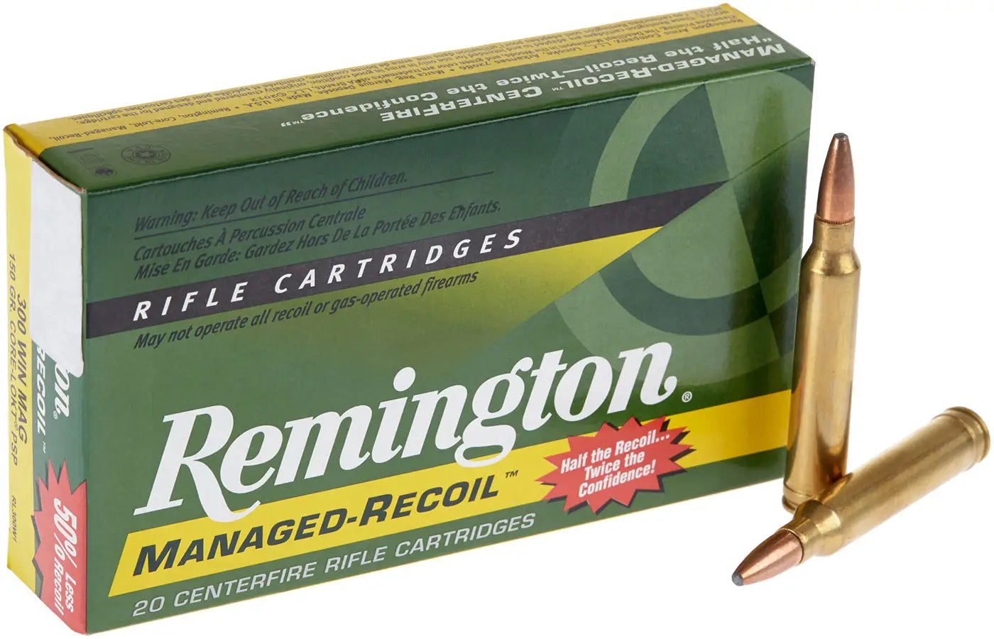 Remington Managed-Recoil Core-Lokt 300 Win Mag 150 Grain PSP