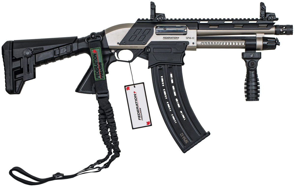 Federation Firearms SPM-12, Pump Action, 12 Gauge, 3" Chamber, 9" Barrel, Marine Finish
