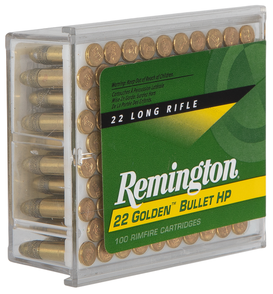 22 Golden Bullet, 22 LR, 36 Grain, Brass Plated Hollow Point, 1280 fps