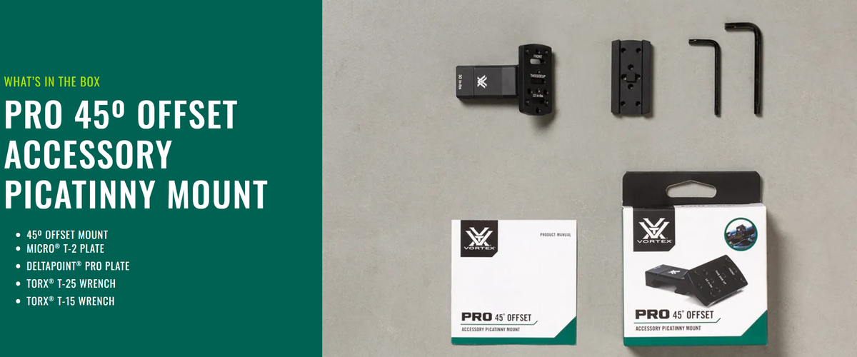 Pro 45 Degree Offset Accessory Picatinny Mount