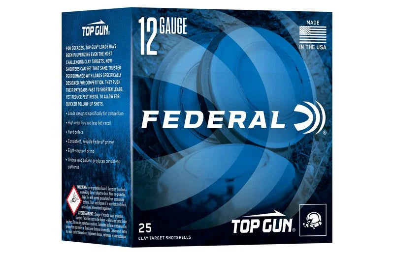 Federal Top Gun, 12 Gauge, 8 Shot, 2-3/4 in, 1 oz, 1250 fps
