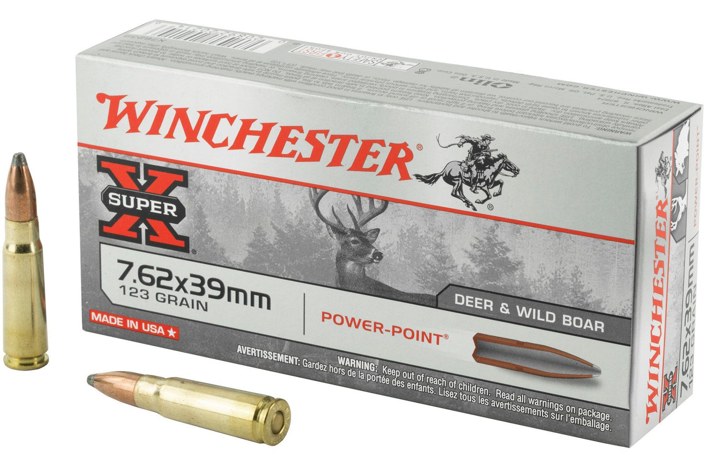 Winchester Super-X 7.62x39mm 123 Gr. Power-Point