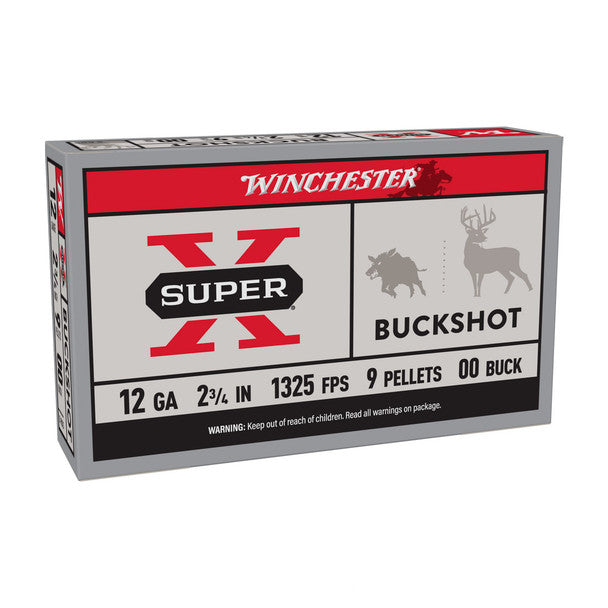 Winchester Super-X Buckshot 12 GA. 2 3/4" 1325 00BK