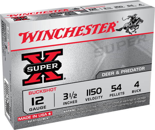 Winchester Super-X Magnum Buckshot 12 GA. 3 1/2" 1150 4BK