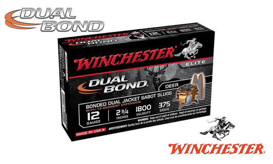 Winchester Supreme Elite Sabot Slug 12 GA. 2 3/4" 1800FPS 375 Gr. Dual Bond