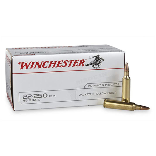 Winchester Varmint 22-250 Remington 45 Gr. JHP