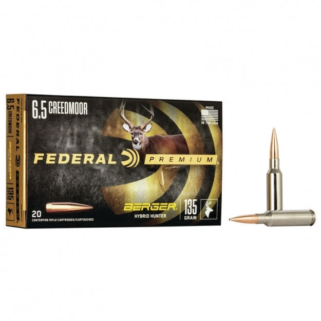 6.5 Creedmoor 135GR Berger Hybrid Hunter Ammo