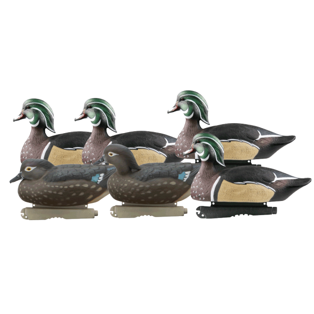 Life Size Wood Ducks Decoys (6-Pack)