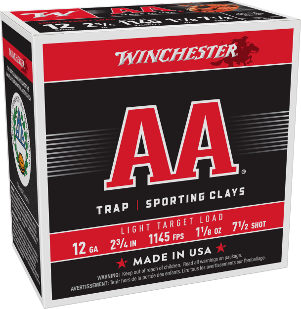 Winchester AA 12GA 2=3/4" #7.5 Light Target Load