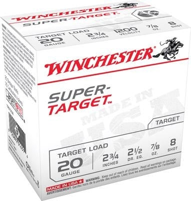 SUPER-X SUPER TARGET 20 GA. 2.75" 7/8OZ. #8