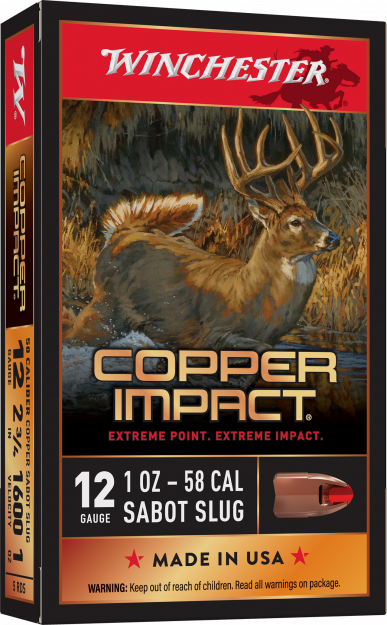 Winchester 12 Gauge 2-3/4" Sabot Slug 1oz Copper Impact
