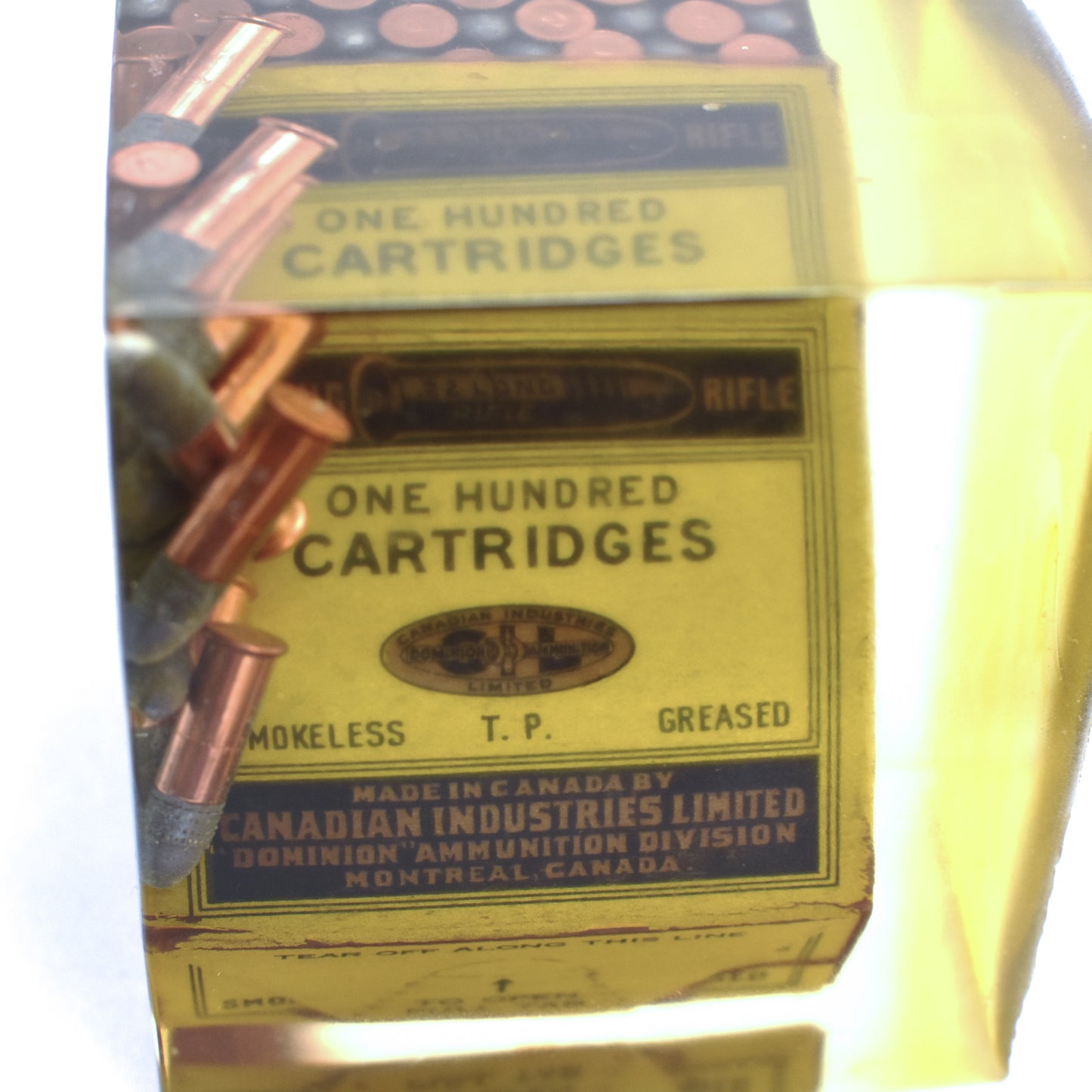 Custom Canadian .22LR Ammunition Acrylic Display Block