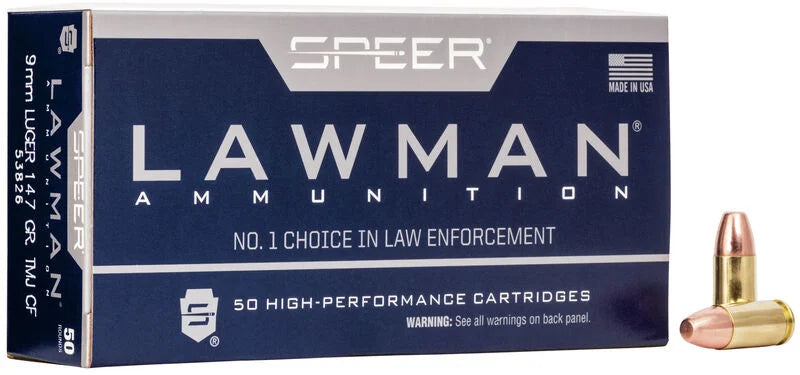 CCI Lawman, 9mm Luger, TMJ, 124 gr. (50 rnds)