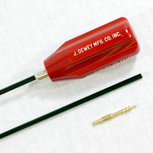 .27 Cal. & Up Dewey Coated Rifle Cleaning Rod - 40" - .30 Cal. Jag & Brush Adapter