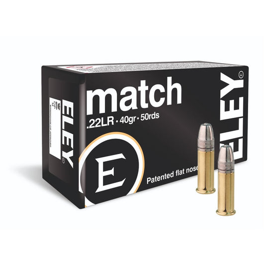 Eley Match, .22 LR, Lead Flat Nose, 40 gr. (50 rnds)