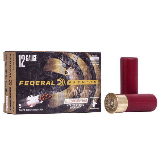 Federal Buckshot with FLITECONTROL Wad, 12 Gauge, 00 Buck Shot, 2-3/4 in, 1325 fps