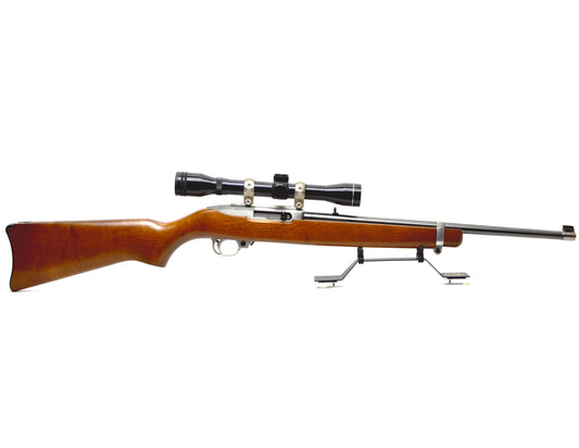 Ruger 10/22, Wood, Stainless, .22LR, 19" w/ Tasco 4x32 Scope