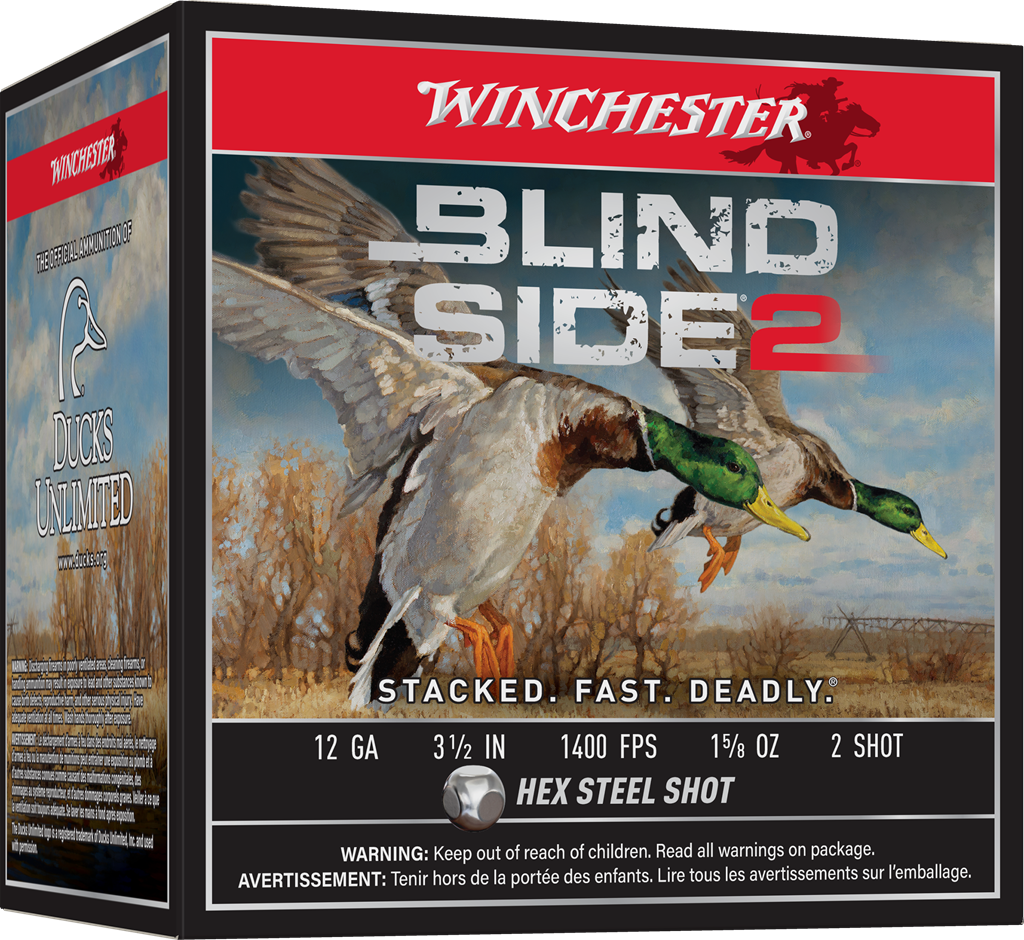 Winchester Blind Side 2 12 Gauge, 3.5", 1400FPS, 1 5/8oz, #2 Shot